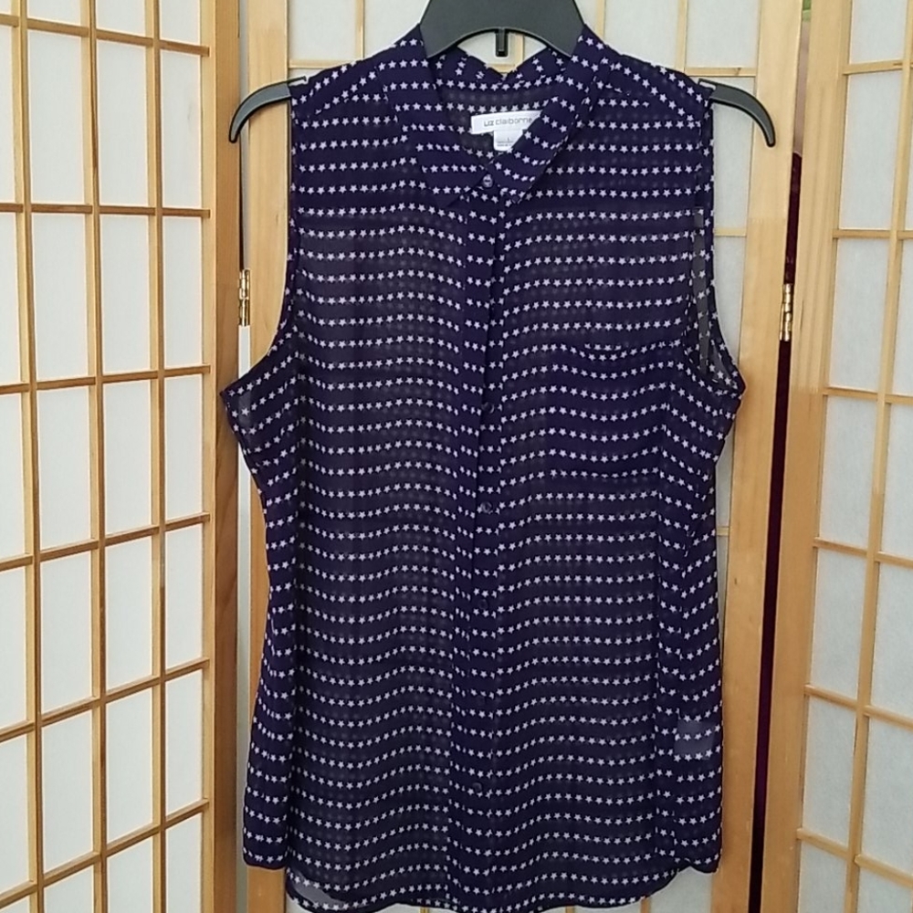 DONATED - Sheer button down tank sz Large